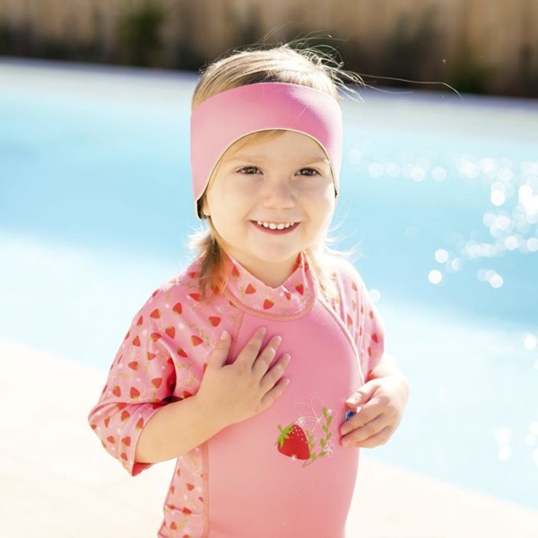 Ausu lente bērniem peldēšanai SplashAbout Ear Band Pink