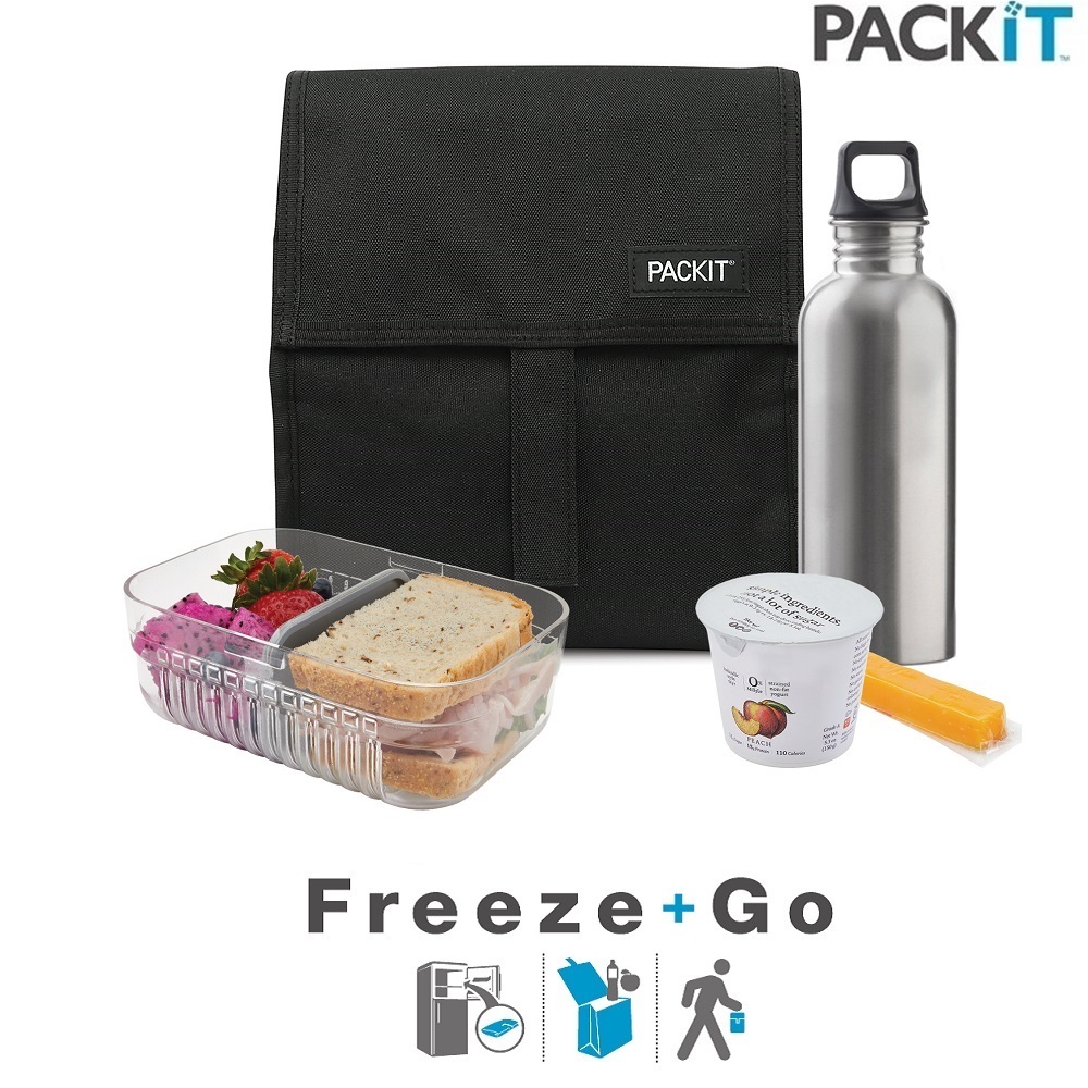 Aukstuma soma PackIt Lunch Bag Black