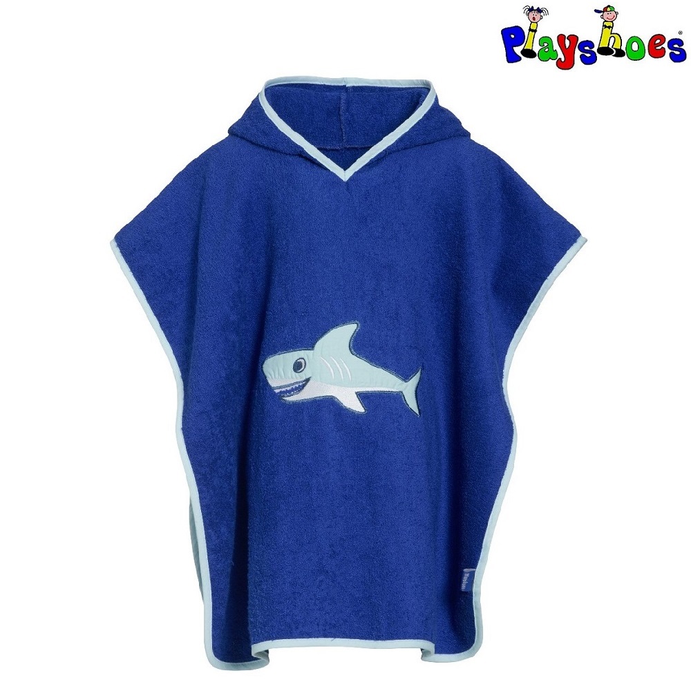 Pludmales pončo bērniem Playshoes Shark