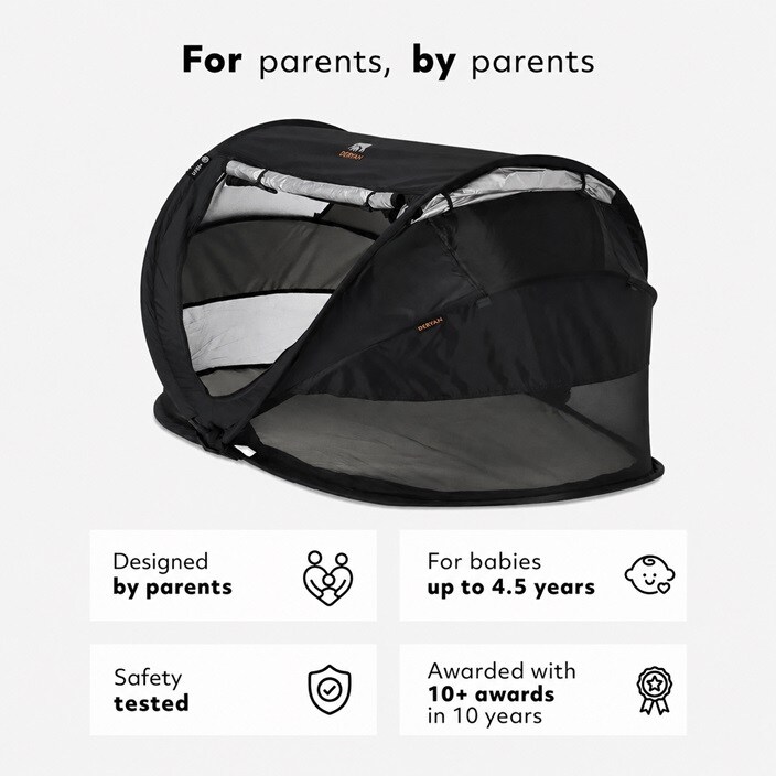 Ceļojumu gultiņa - Deryan Toddler Luxe Black