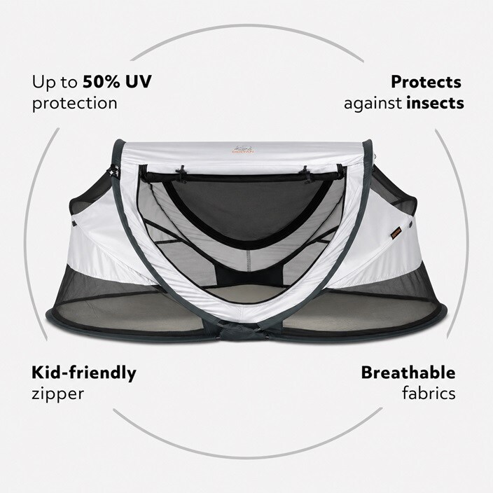 Ceļojumu gultiņa - Deryan Toddler Luxe Silver