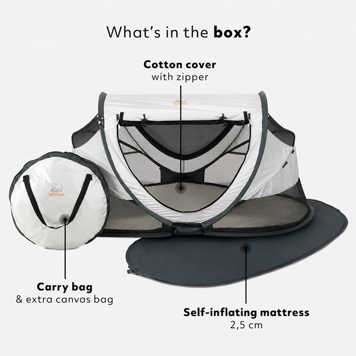 Ceļojumu gultiņa - Deryan Toddler Luxe Silver