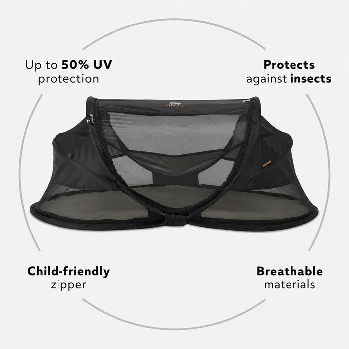 Ceļojumu gultiņa - Deryan Baby Luxe Black
