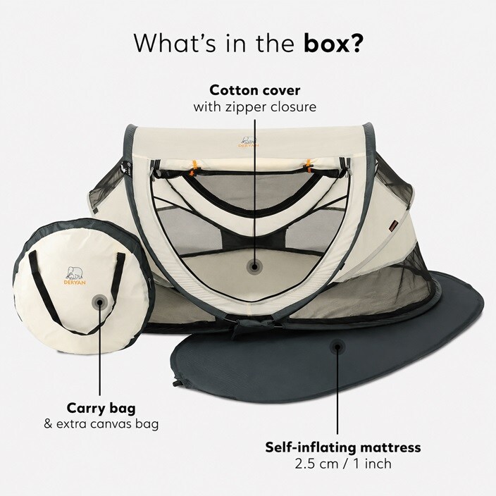 Ceļojumu gultiņa - Deryan Toddler Luxe Cream