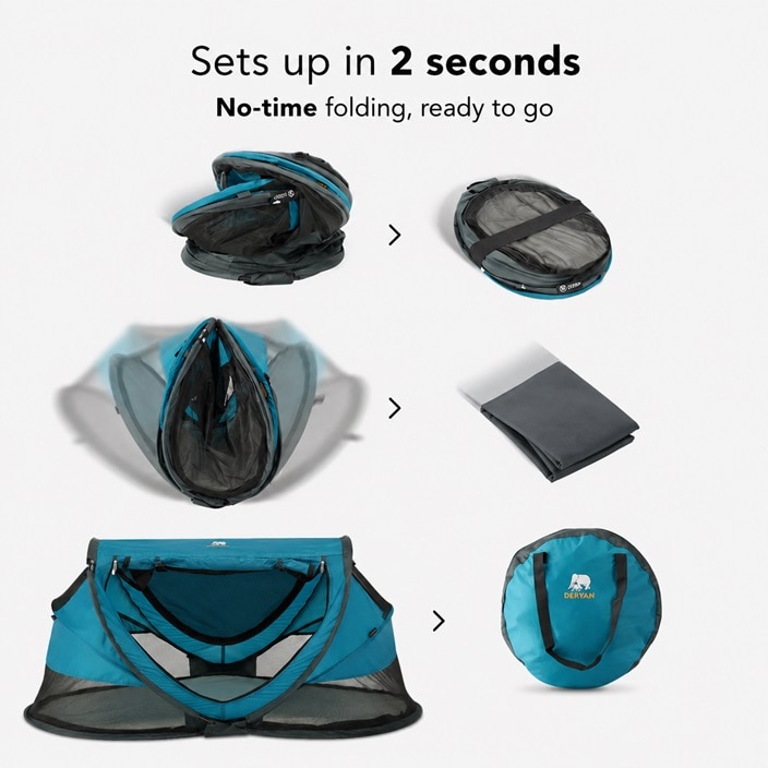 Ceļojumu gultiņa - Deryan Toddler Luxe Ocean