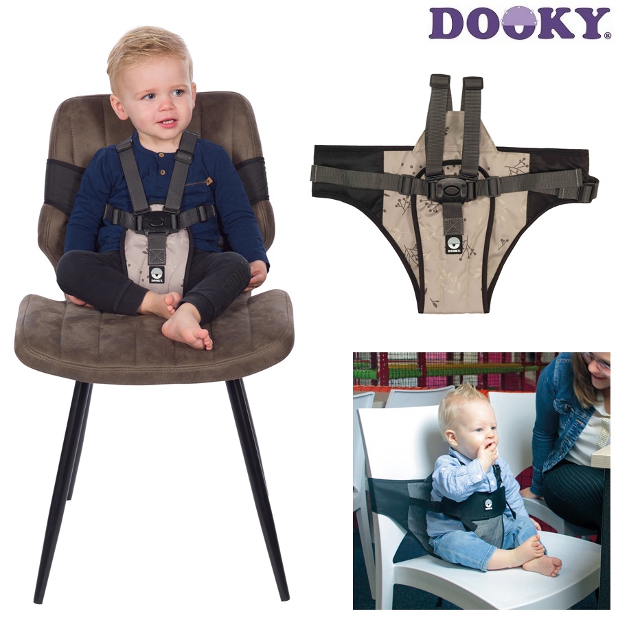 Ceļojumu augstais krēsls Dooky Travel Chair Beige Leaves