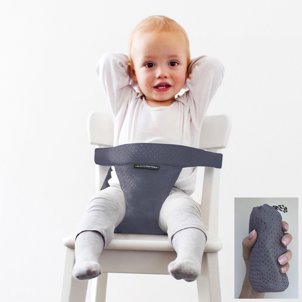 Barošanas krēsliņš ceļojumiem - Minimonkey Pocket Grey