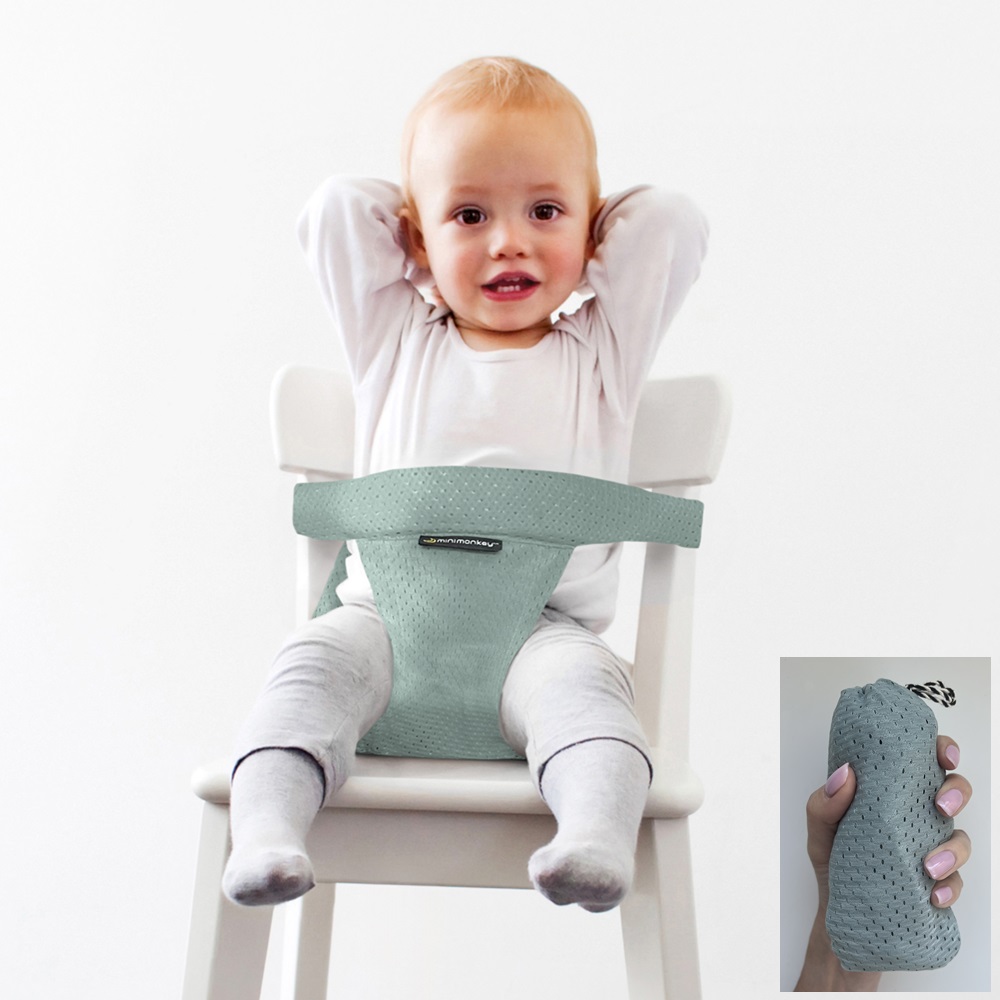 Barošanas krēsliņš ceļojumiem - Minimonkey Pocket Light Green