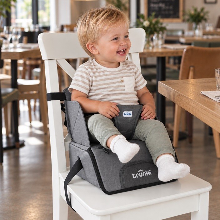 Krēsls-paaugstinājums bērniem - Trunki Dining Booster Grey