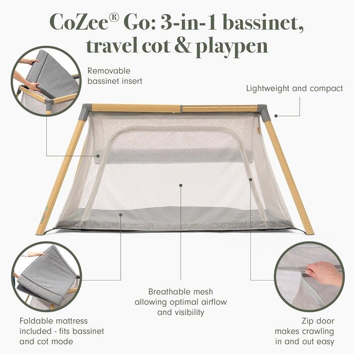 Ceļojumu gultiņa bērniem Tutti Bambini CoZee Go 3-in-1