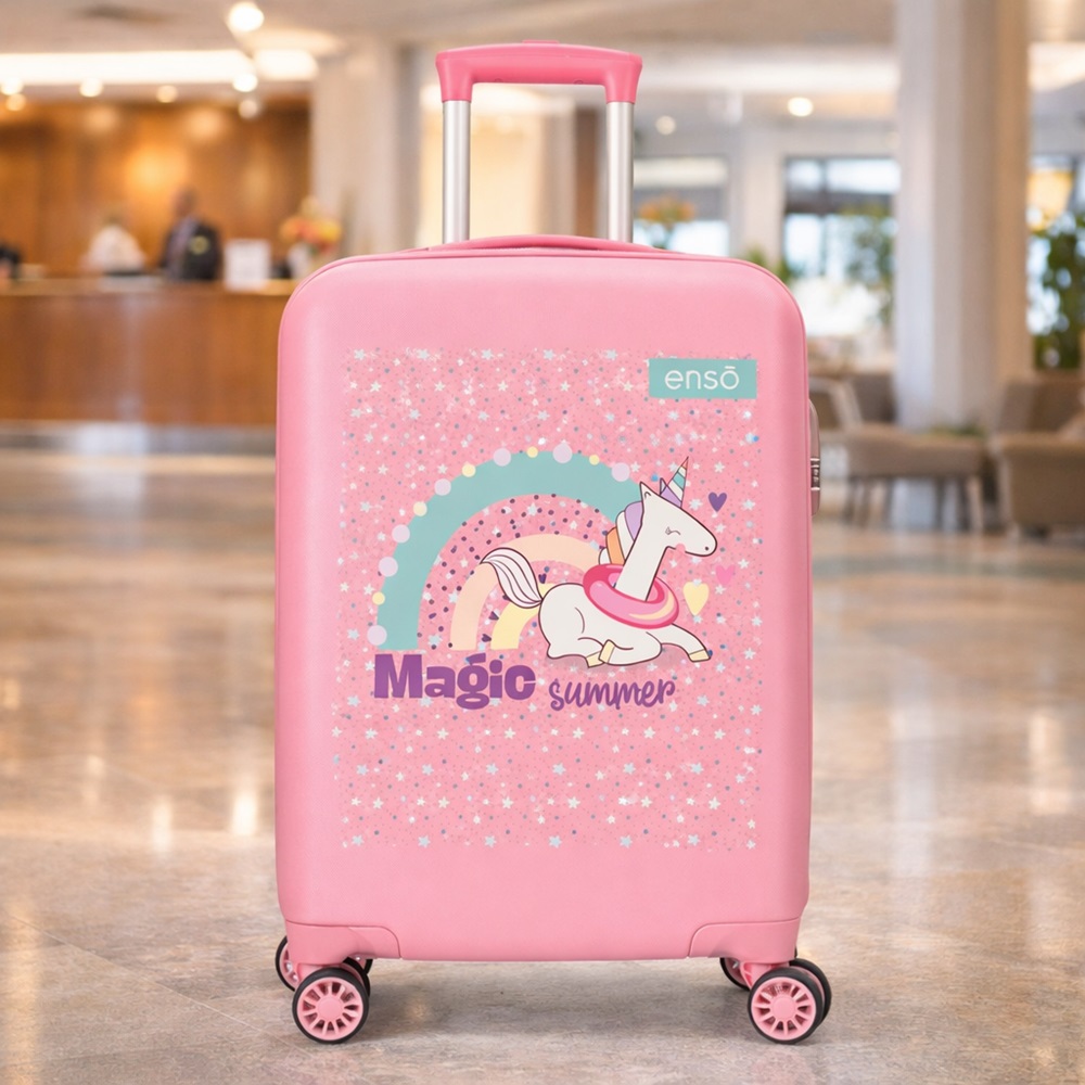 Bērnu koferis Enso Magic Unicorn Pink
