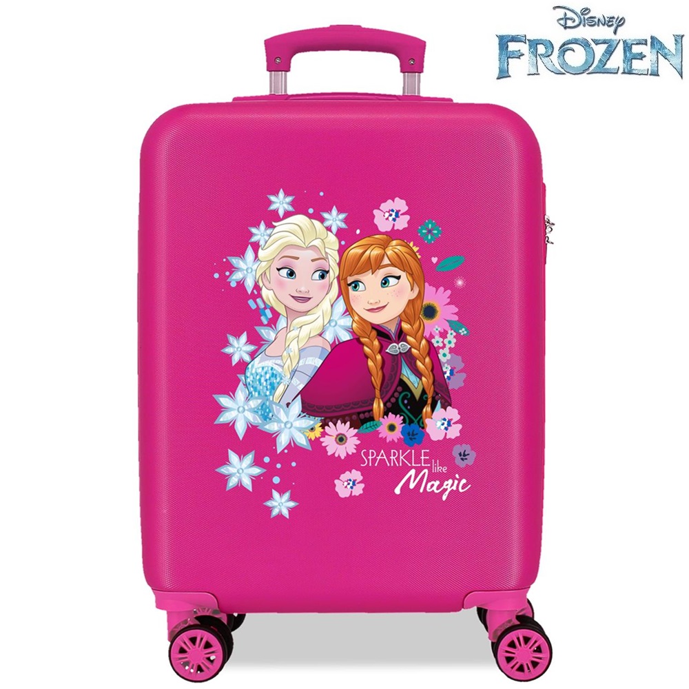 Bērnu koferis Frozen Sparkle Like Magic Pink