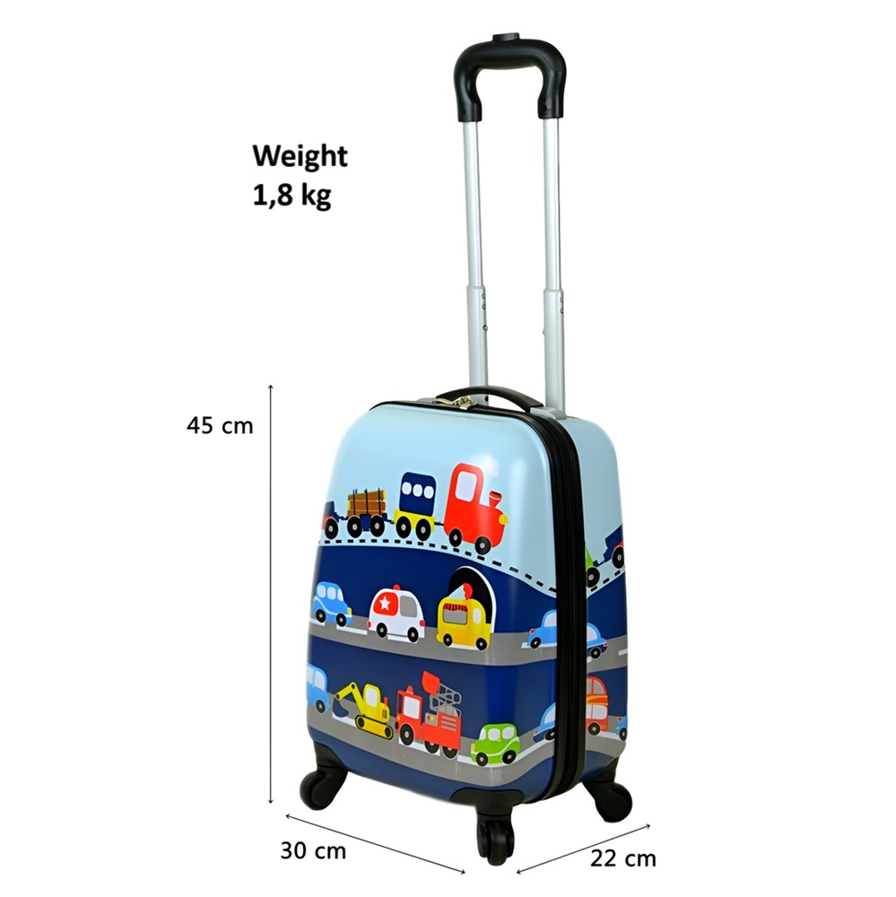 Čemodāna un mugursomas komplekts bērniem Vehicles Čemodāna un mugursomas komplekts bērniem Vehicles