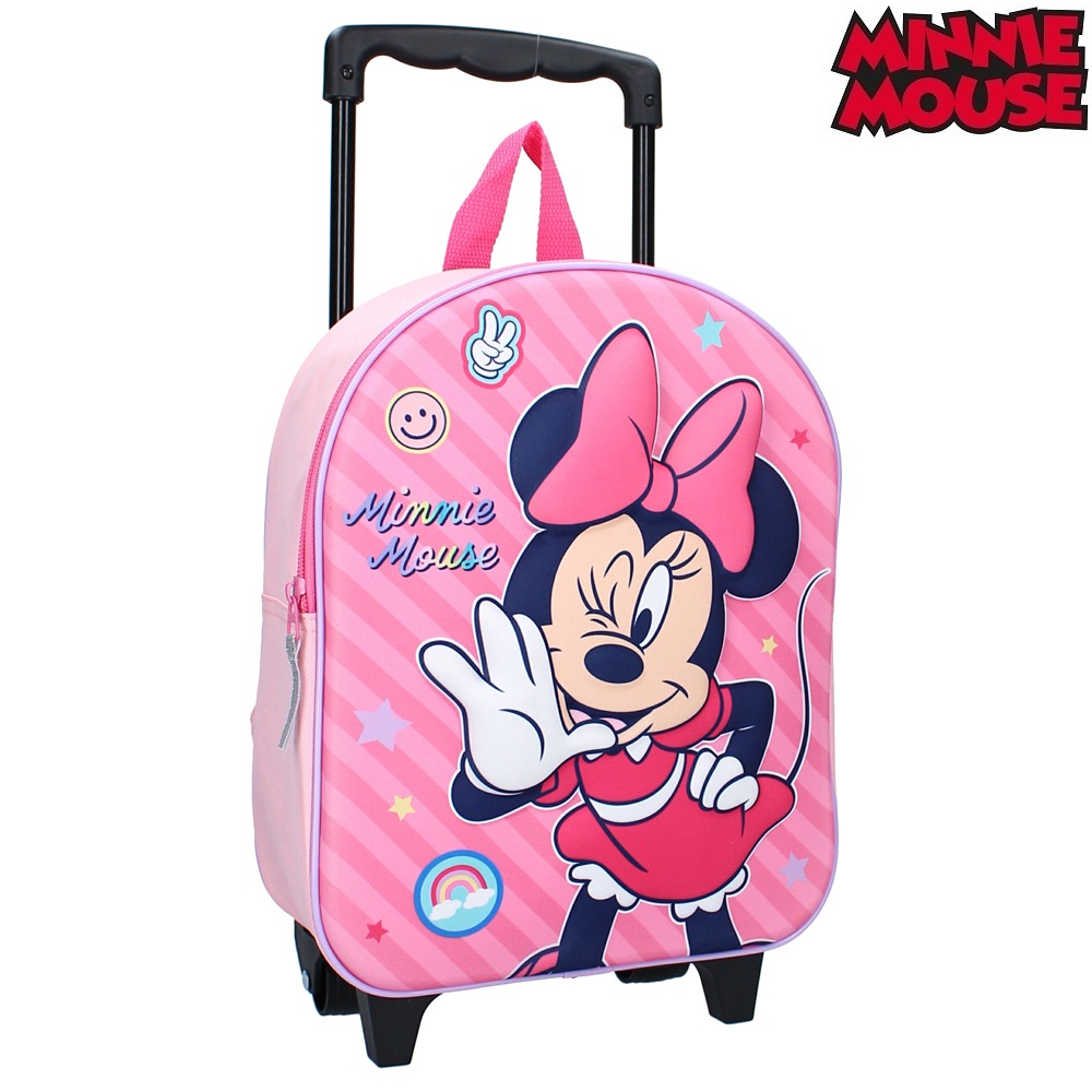 Bērnu čemodāns Minnie Mouse Fashion Besties Trolley Backpack