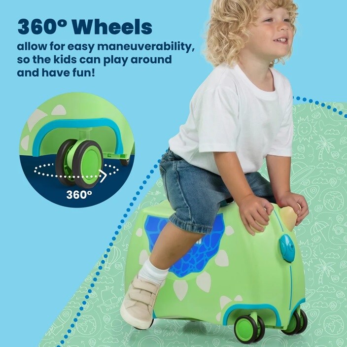 Bērnu ride-on koferis - Trunki Glide Dudley Dino