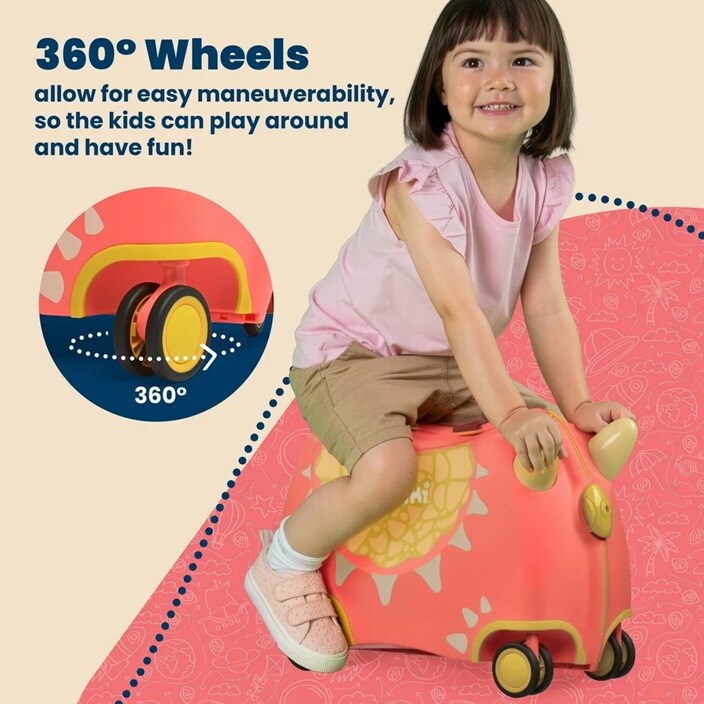 Bērnu ride-on koferis - Trunki Glide Dylan Dragon