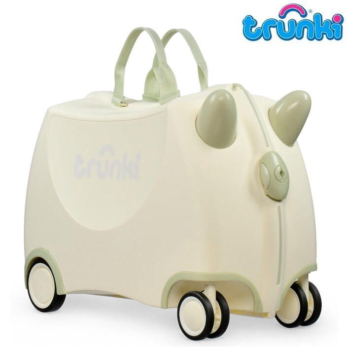 Bērnu ride-on koferis - Trunki Glide Ivory