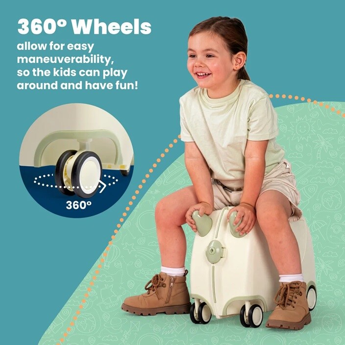 Bērnu ride-on koferis - Trunki Glide Ivory