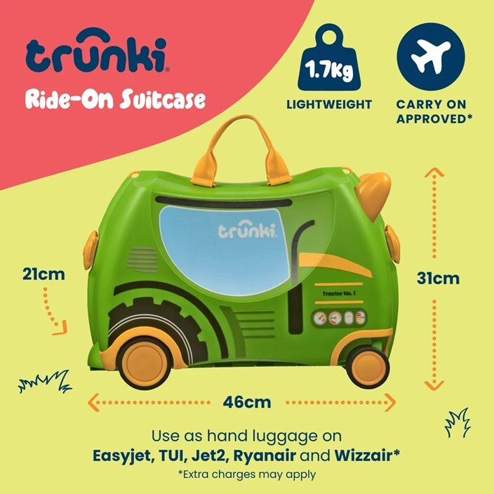 Bērnu ride-on koferis - Trunki Glide Tilly Tractor