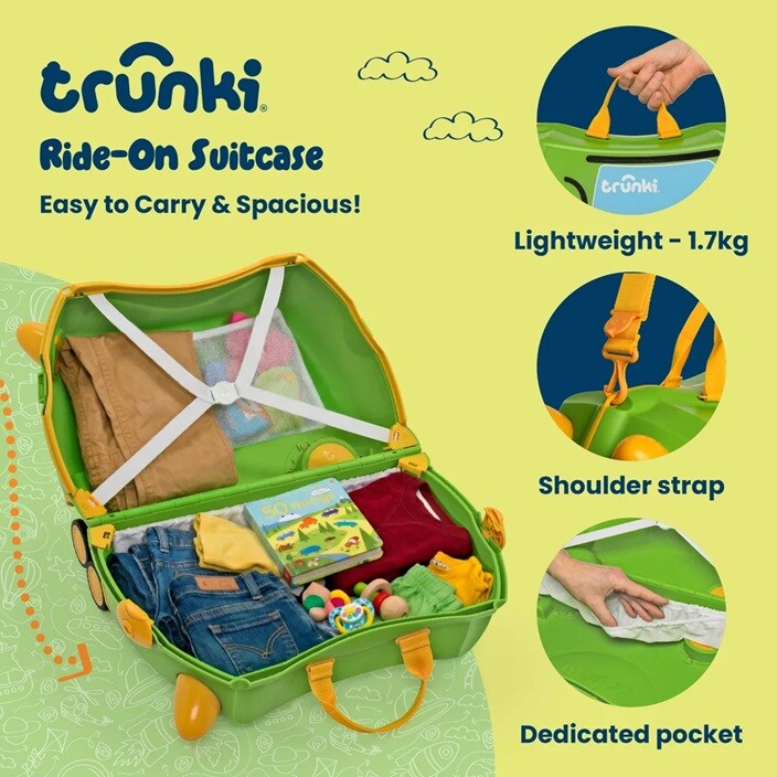 Bērnu ride-on koferis - Trunki Glide Tilly Tractor