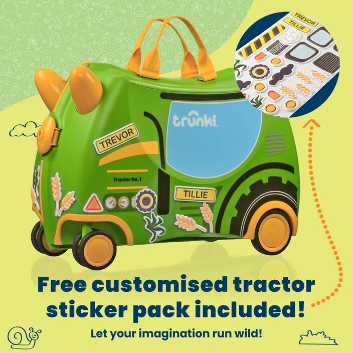 Bērnu ride-on koferis - Trunki Glide Tilly Tractor
