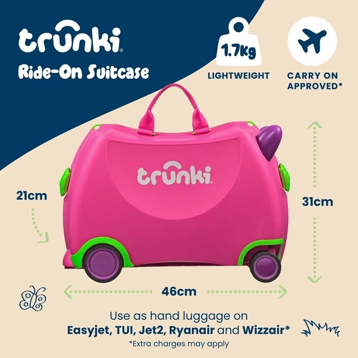 Bērnu ride-on koferis - Trunki Glide Trixie