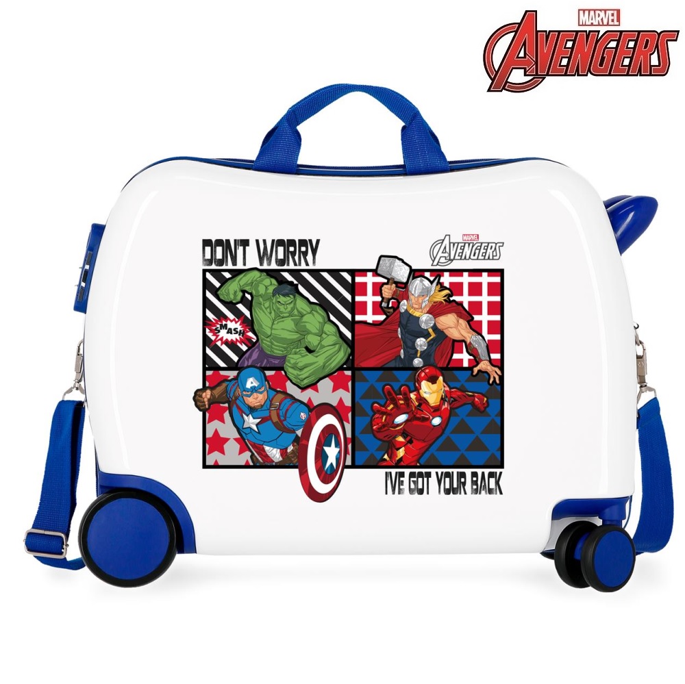 Bērnu čemodāns ar riteņiem Avengers Don't Worry