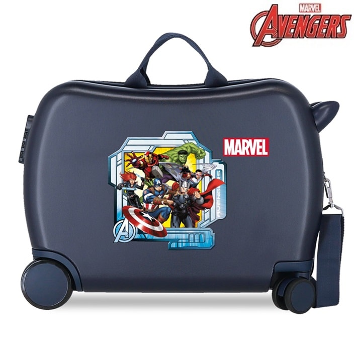 Bērnu ride-on koferis ar riteņiem Avengers Portal
