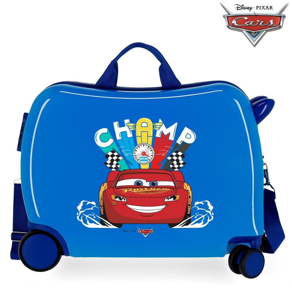Bērnu ride-on koferis ar riteņiem Cars Champ