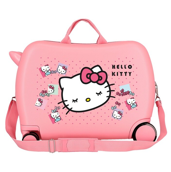 Bērnu ride-on koferis ar riteņiem Hello Kitty Bows