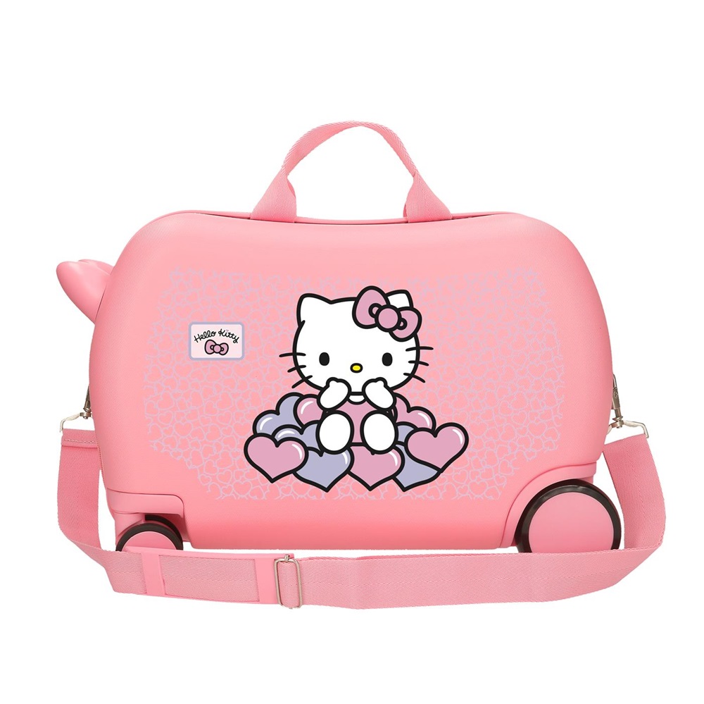 Čemodāns bērniem Ride-On Hello Kitty Hearts and Dots