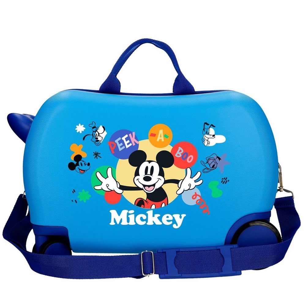 Bērnu ride-on koferis ar riteņiem Mickey Mouse Peek A Boo Bērnu ride-on koferis ar riteņiem Mickey Mouse Peek A Boo