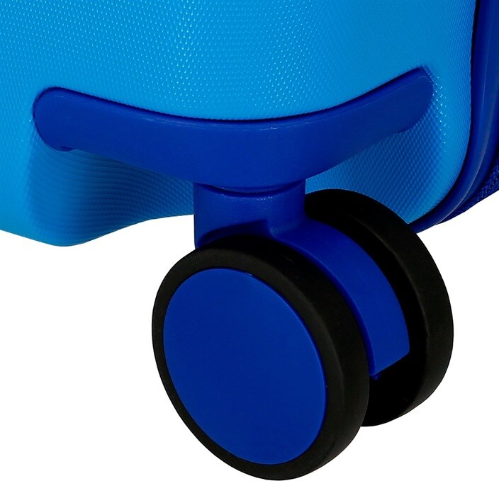 Bērnu ride-on koferis ar riteņiem Movom Monsters Blue