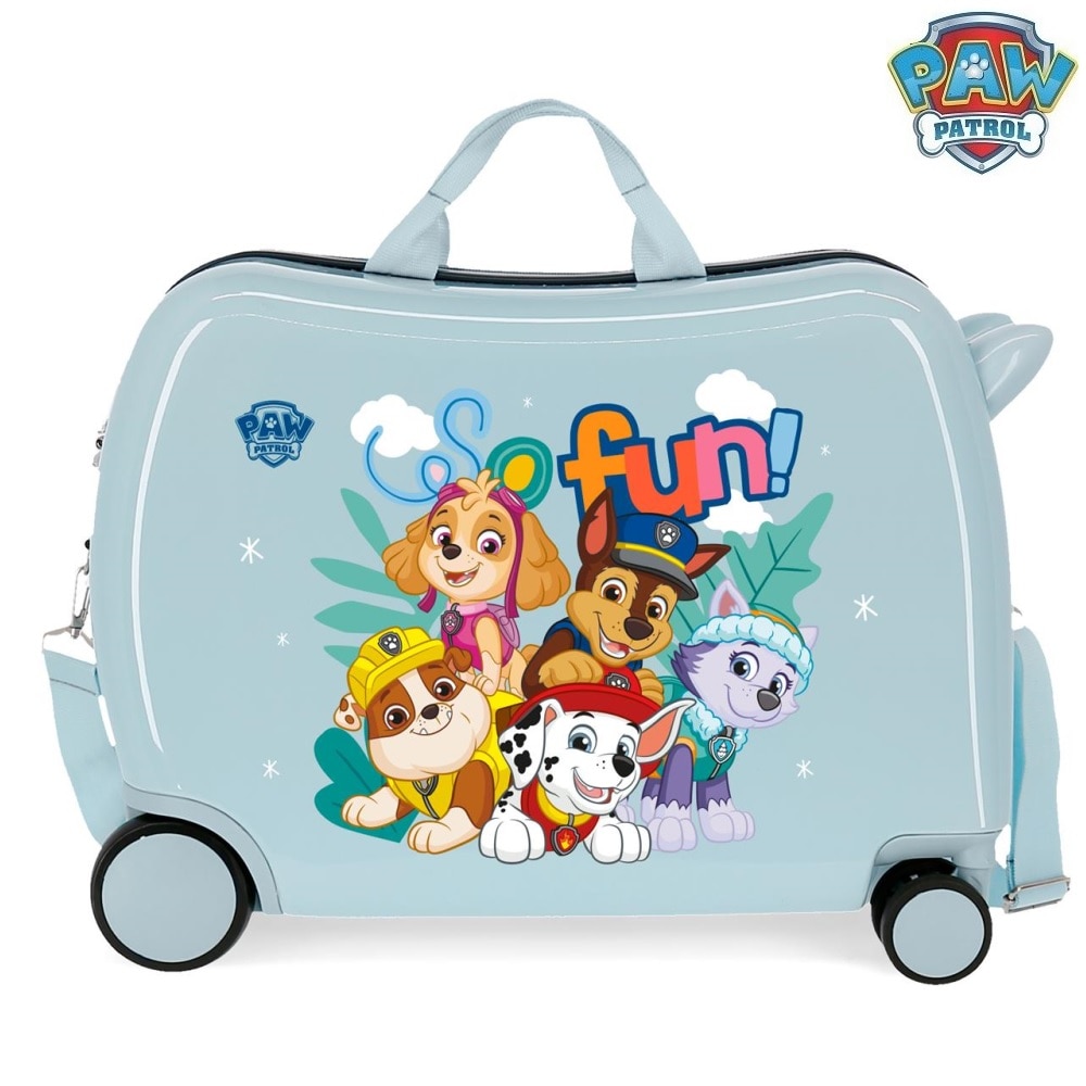 Bērnu čemodāns ar riteņiem Paw Patrol Fun Light Blue