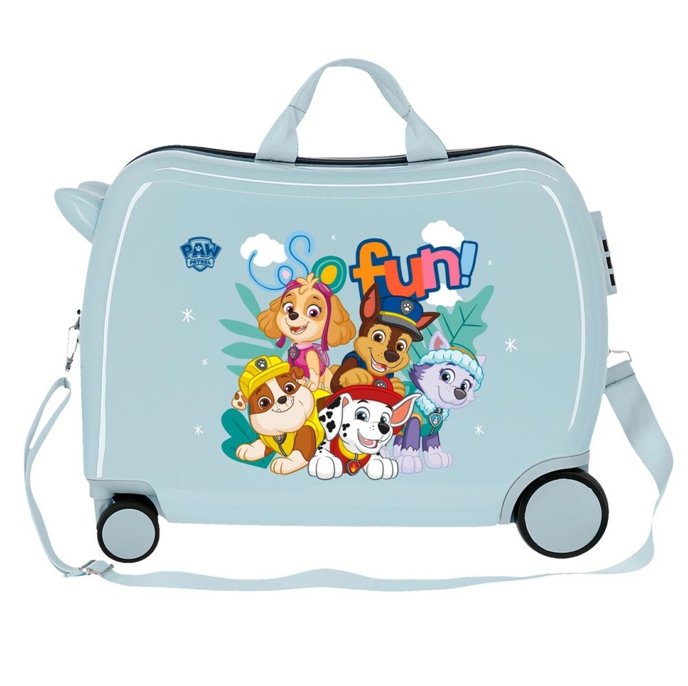 Bērnu čemodāns ar riteņiem Paw Patrol Fun Light Blue