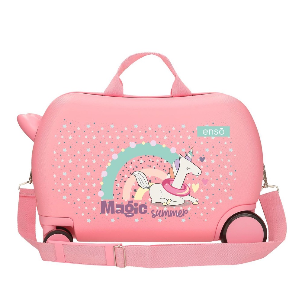 Bērnu ride-on koferis ar riteņiem Enso Magic Unicorn Pink Bērnu ride-on koferis ar riteņiem Enso Magic Unicorn Pink