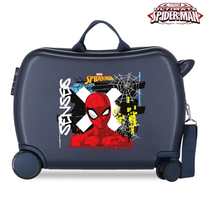 Bērnu ride-on koferis ar riteņiem Spiderman Graffiti