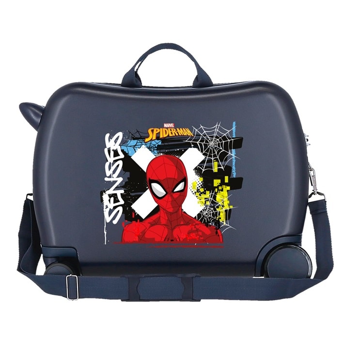 Bērnu ride-on koferis ar riteņiem Spiderman Graffiti