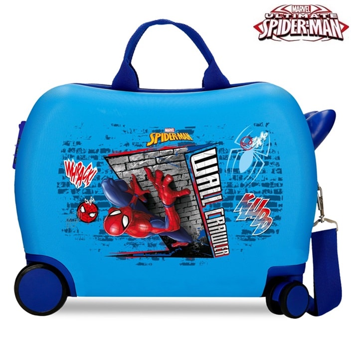 Bērnu ride-on koferis ar riteņiem Spiderman Wall Crawler