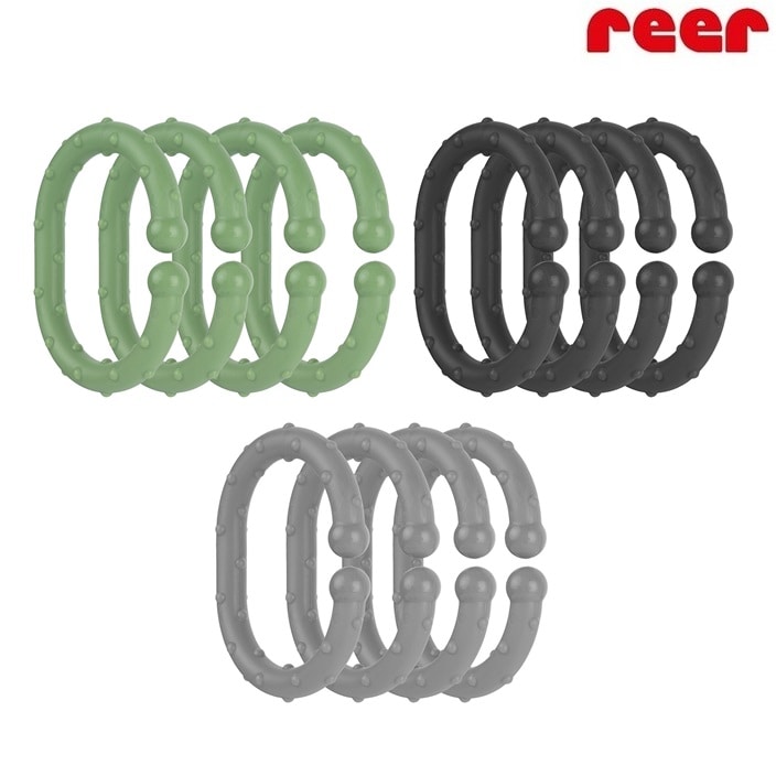 Stiprinājuma gredzeni bērnu ratiem – Reer Clip&Go Fastening Rings