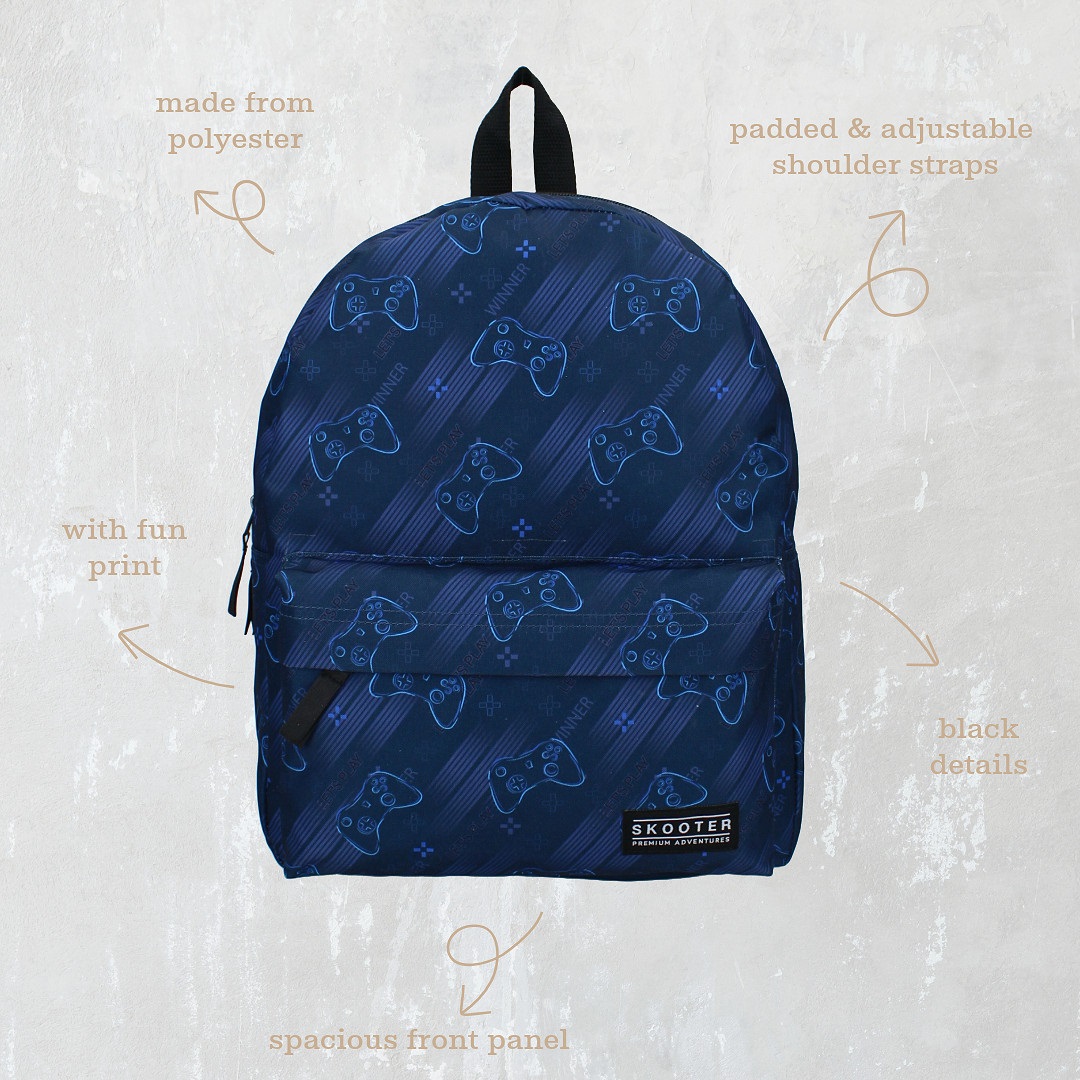 Bērnu mugursoma Skooter Gamers Unite Blue