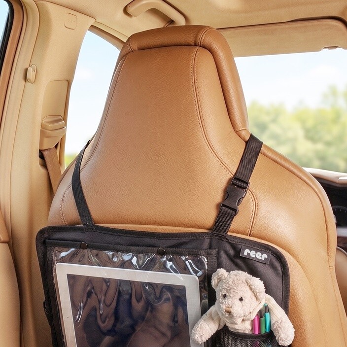 Auto sēdekļa organizators ar planšetdatora turētāju - Reer TravelKid Black