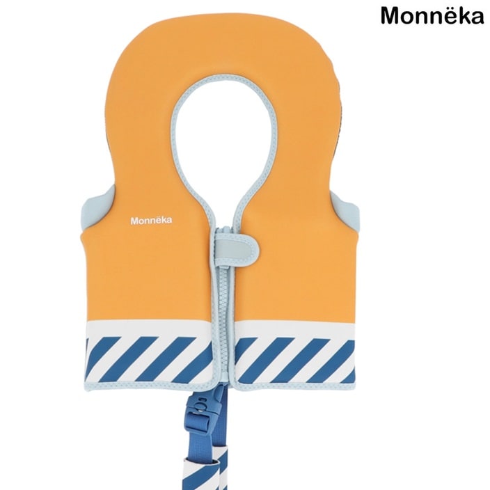 Peldveste bērniem - Monnëka Learning Float Vest Blue Stripes