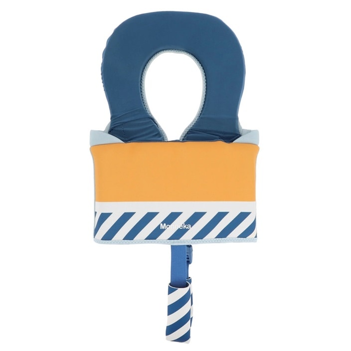 Peldveste bērniem - Monnëka Learning Float Vest Blue Stripes