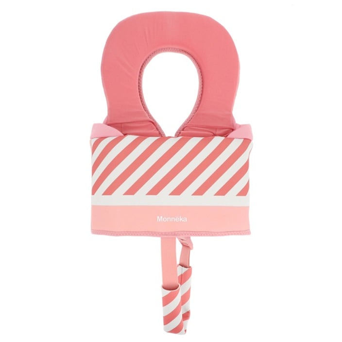 Peldveste bērniem - Monnëka Learning Float Vest Pink Stripes