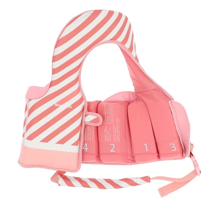 Peldveste bērniem - Monnëka Learning Float Vest Pink Stripes