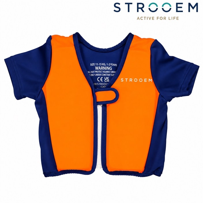 Peldveste bērniem un mazajiem bērniem Strooem Navy & Orange