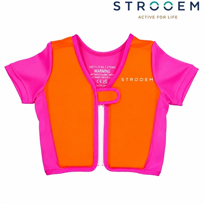 Peldveste bērniem un mazajiem bērniem Strooem Pink & Orange