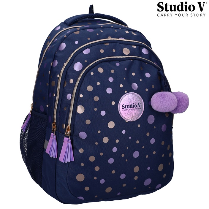 Skolas mugursoma bērniem Studio V Dazzling Dots