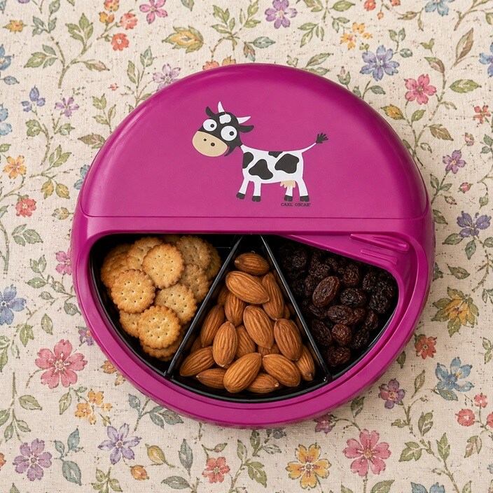 Uzkodu kastīte bērniem - Carl Oscar Pink Cow